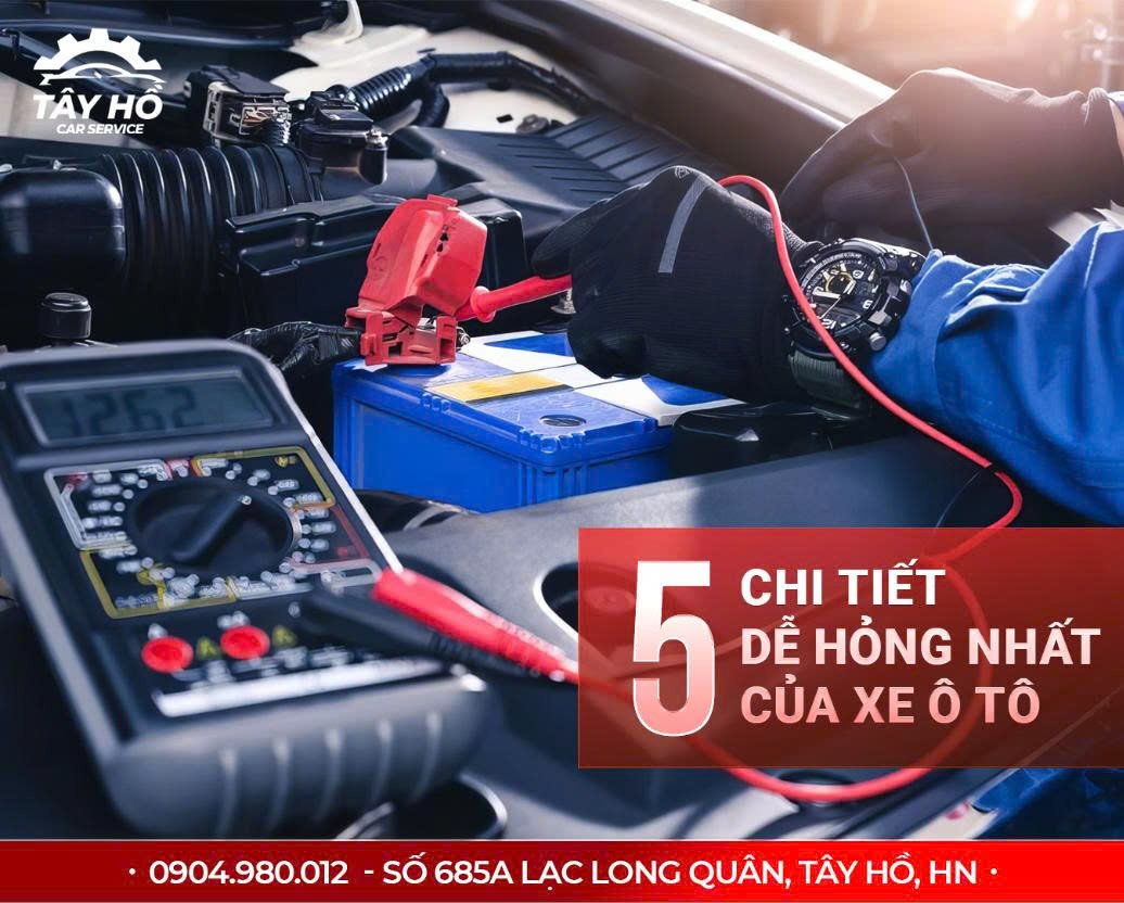 5 chi tiết dễ hỏng nhất của ô tô